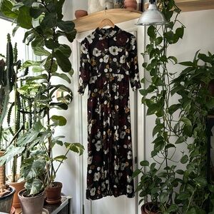 Zara button up, full length dress
